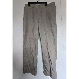 L.L. Bean Pants Mens 38x33 Classic Fit Khaki 100% Cotton Flat Front Chinos